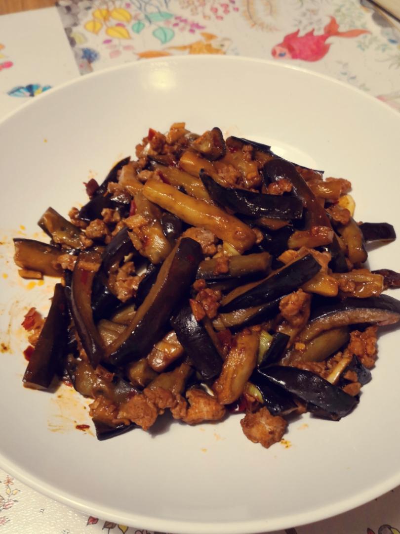 酱爆肉末茄子