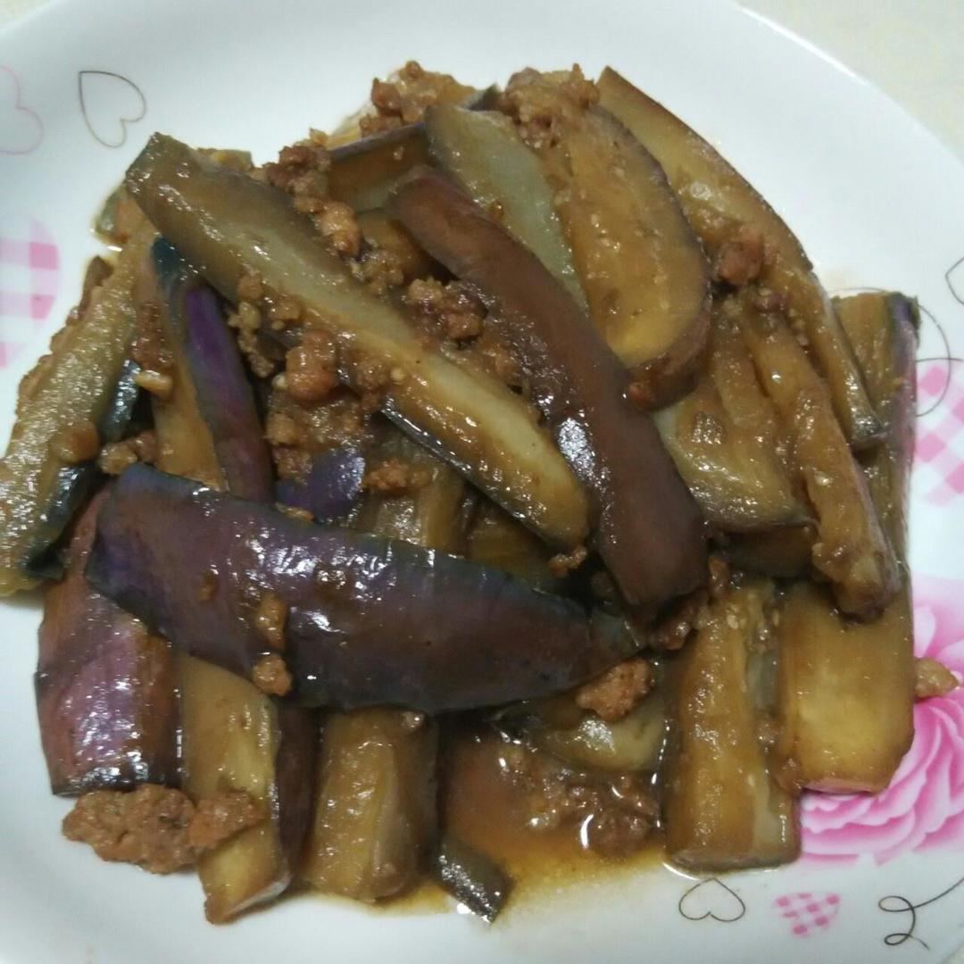 碎肉烧茄子