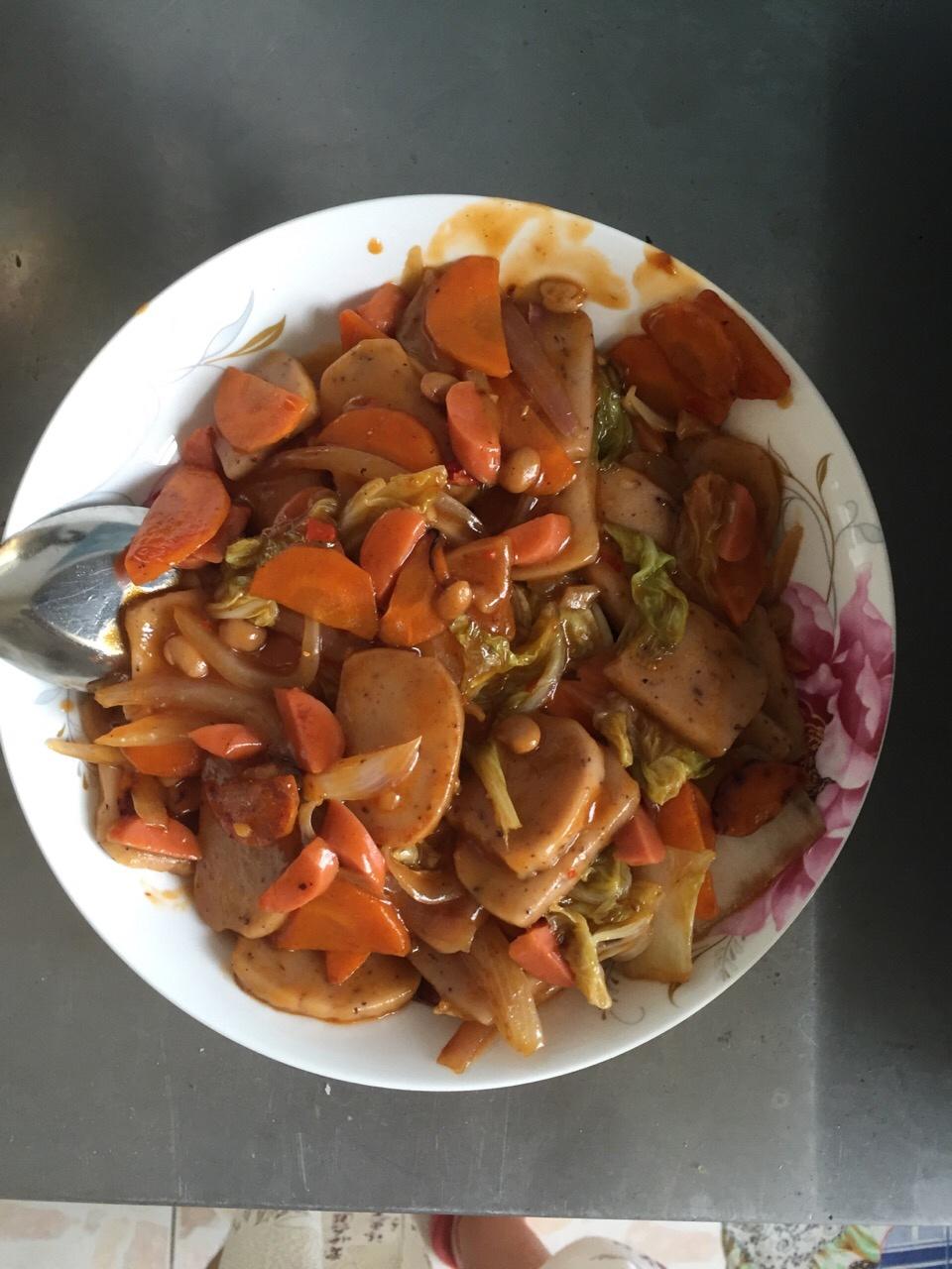 乱炒年糕片的做法