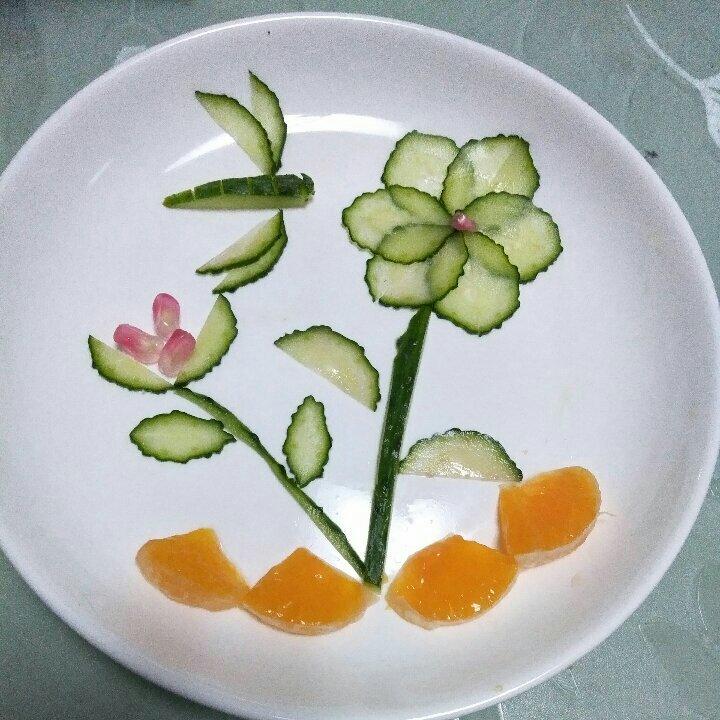 国王与乞丐6666做的黄瓜蜻蜓(创意小盘饰の五)