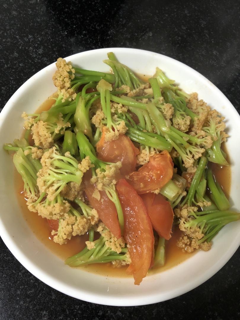 有机花菜炒西红柿