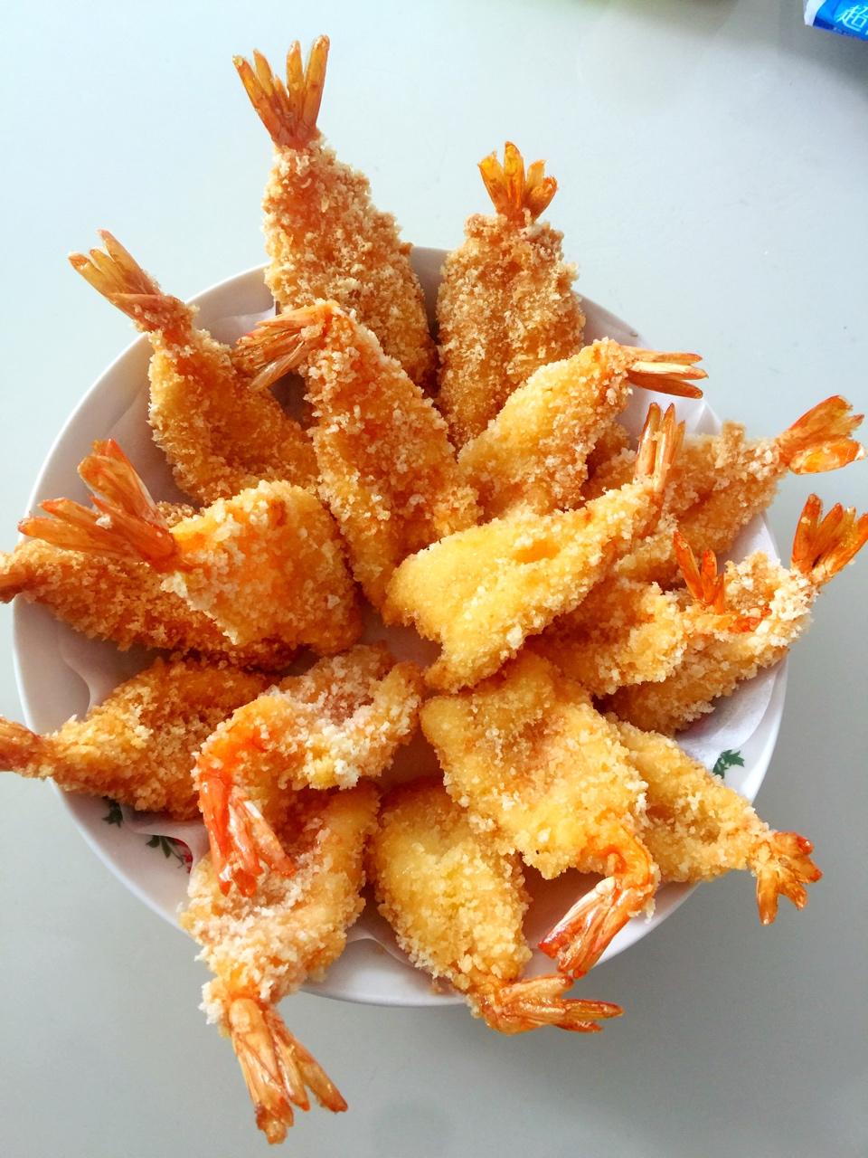 枈洣怞盐做的面包糠炸虾