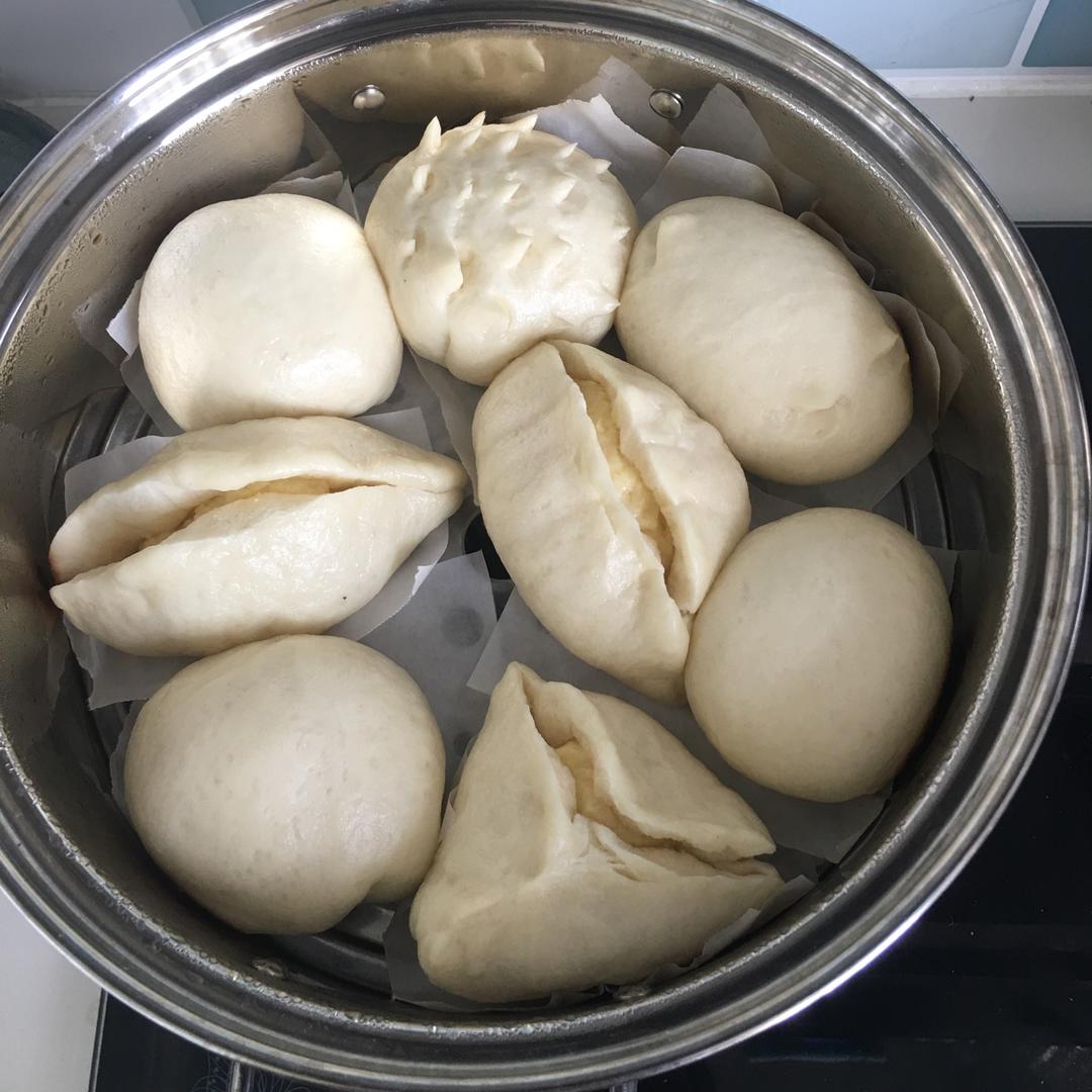 自制无油奶黄包