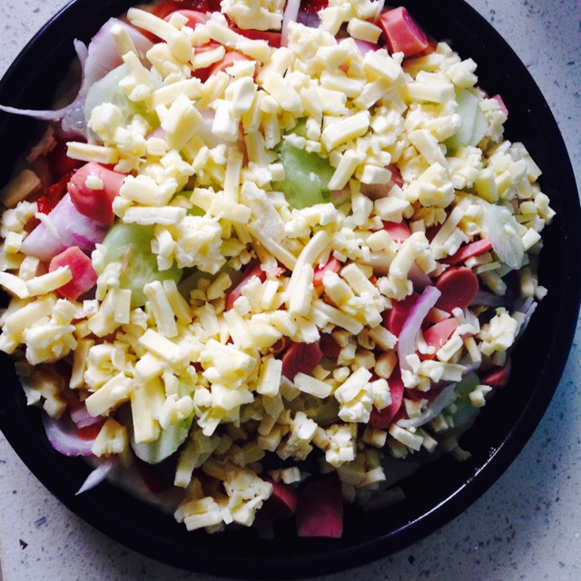 厚底鲜虾培根披萨