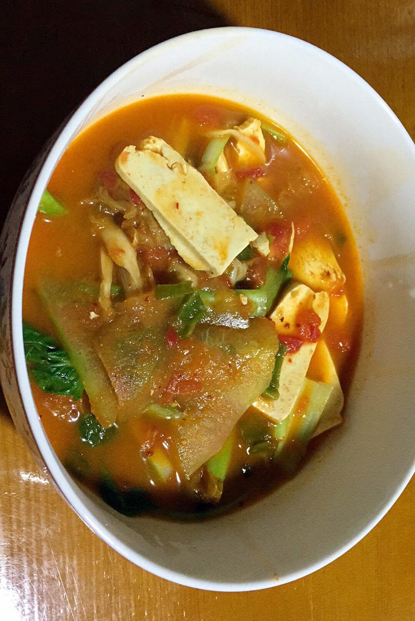 辣白菜豆腐汤