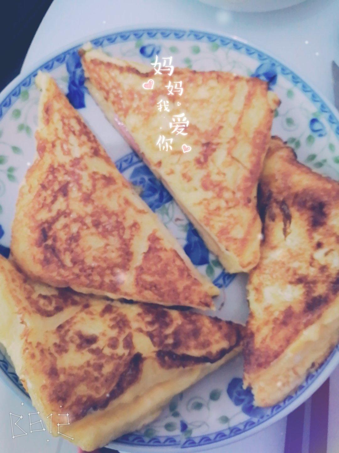 十分钟快手早餐【港式火腿西多士】