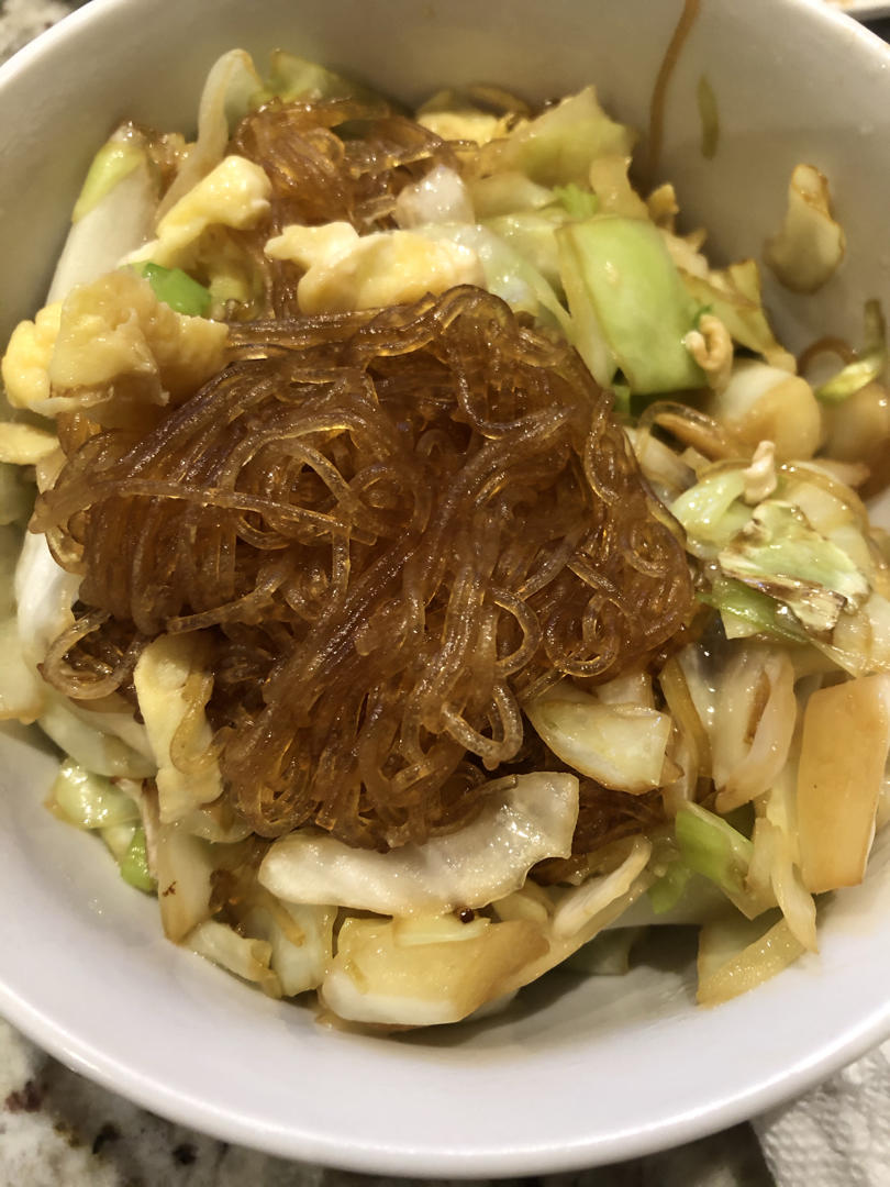 家常小炒：包菜炒粉丝