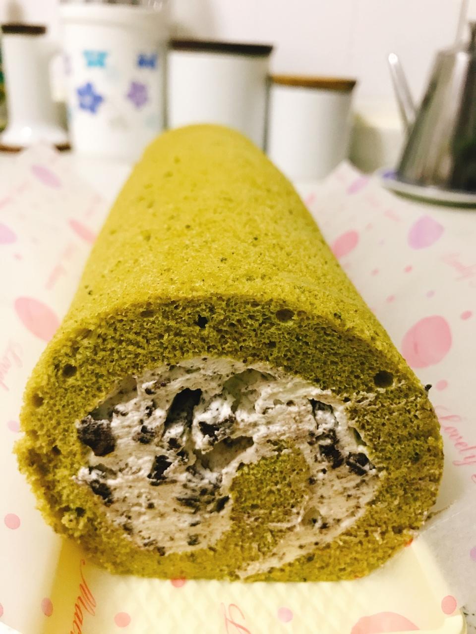 抹茶红豆蛋糕卷