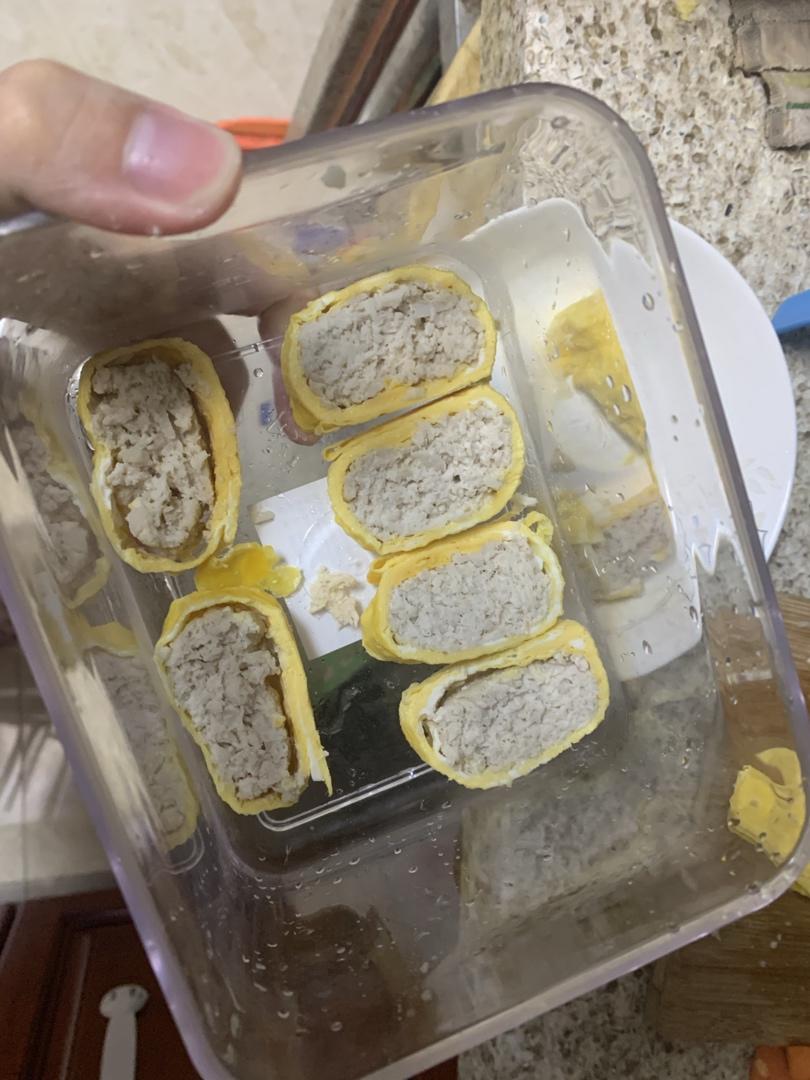 宝宝辅食＃高颜值の蛋卷肉