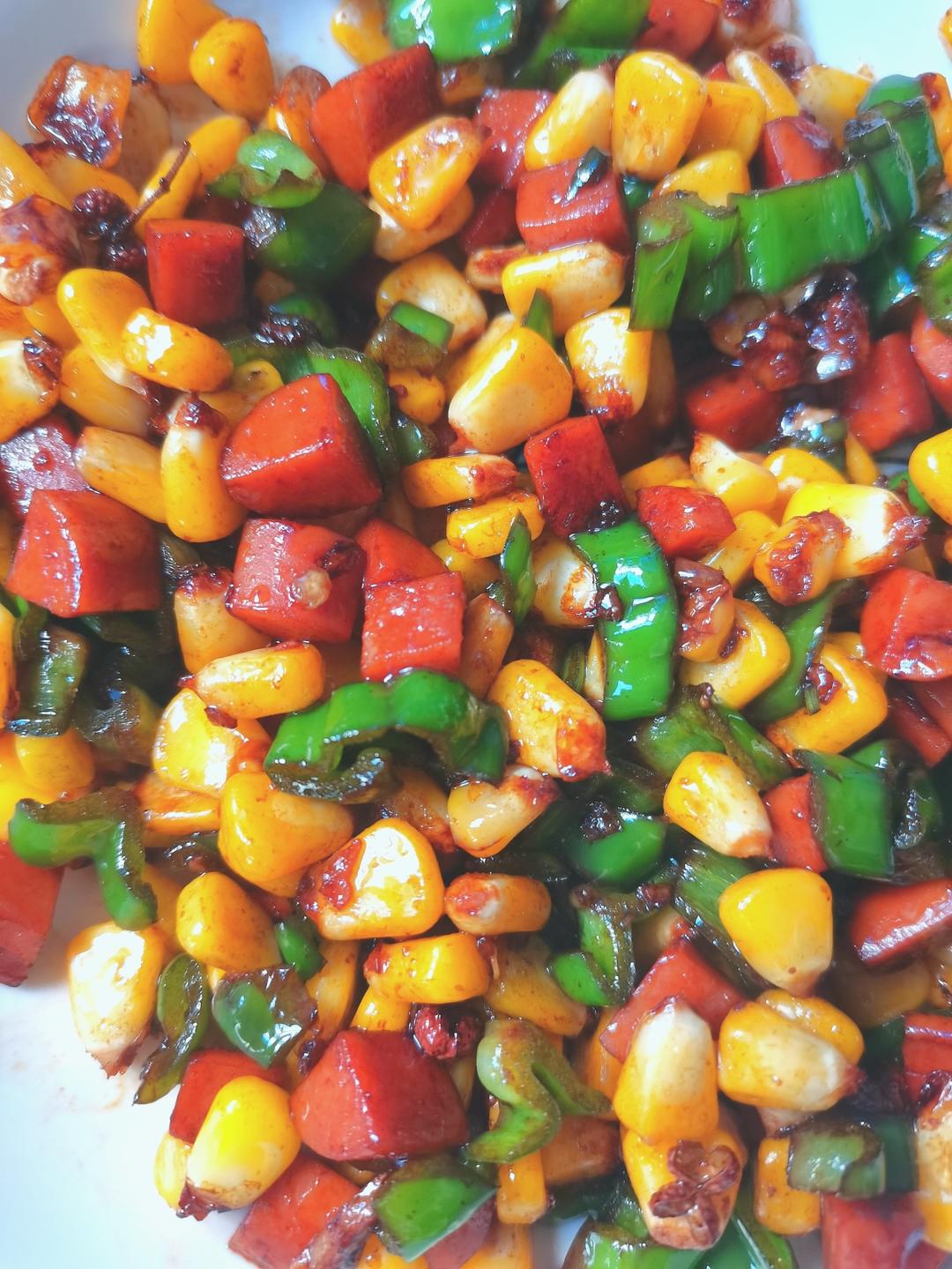 中午炒个玉米火腿丁~