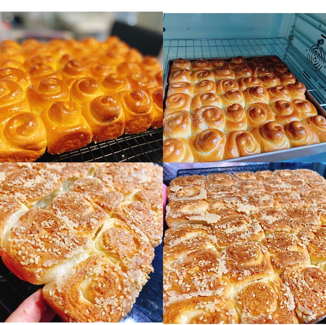 蜂蜜芝麻脆底小餐包的做法