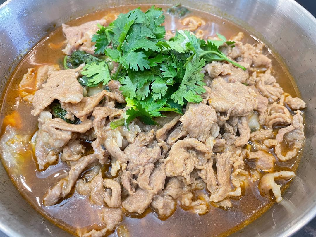 水煮肉片 巨好吃 滤料渣的家庭简易版的做法