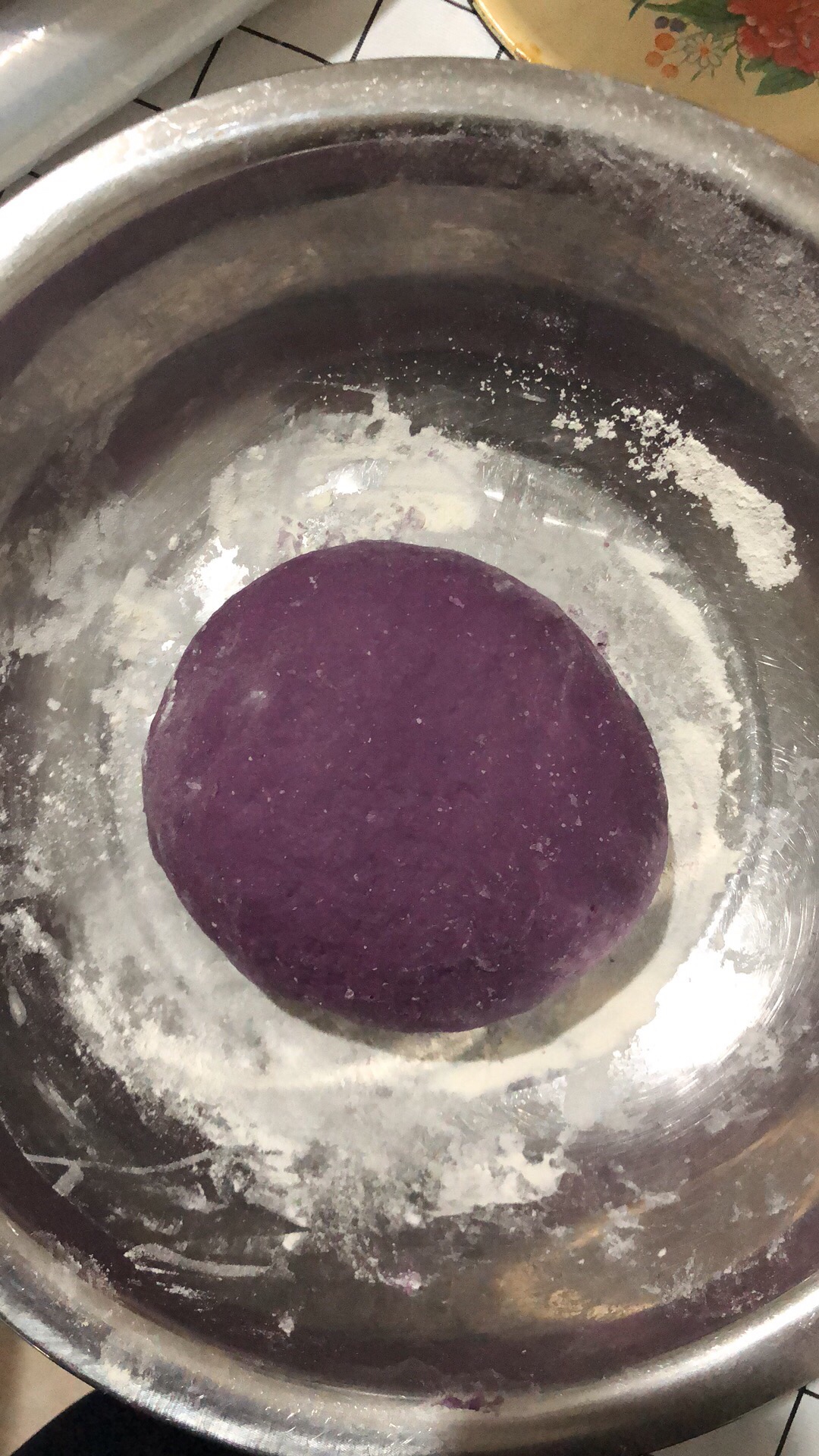 ✨奶香紫薯奶黄包🥯的做法 步骤2