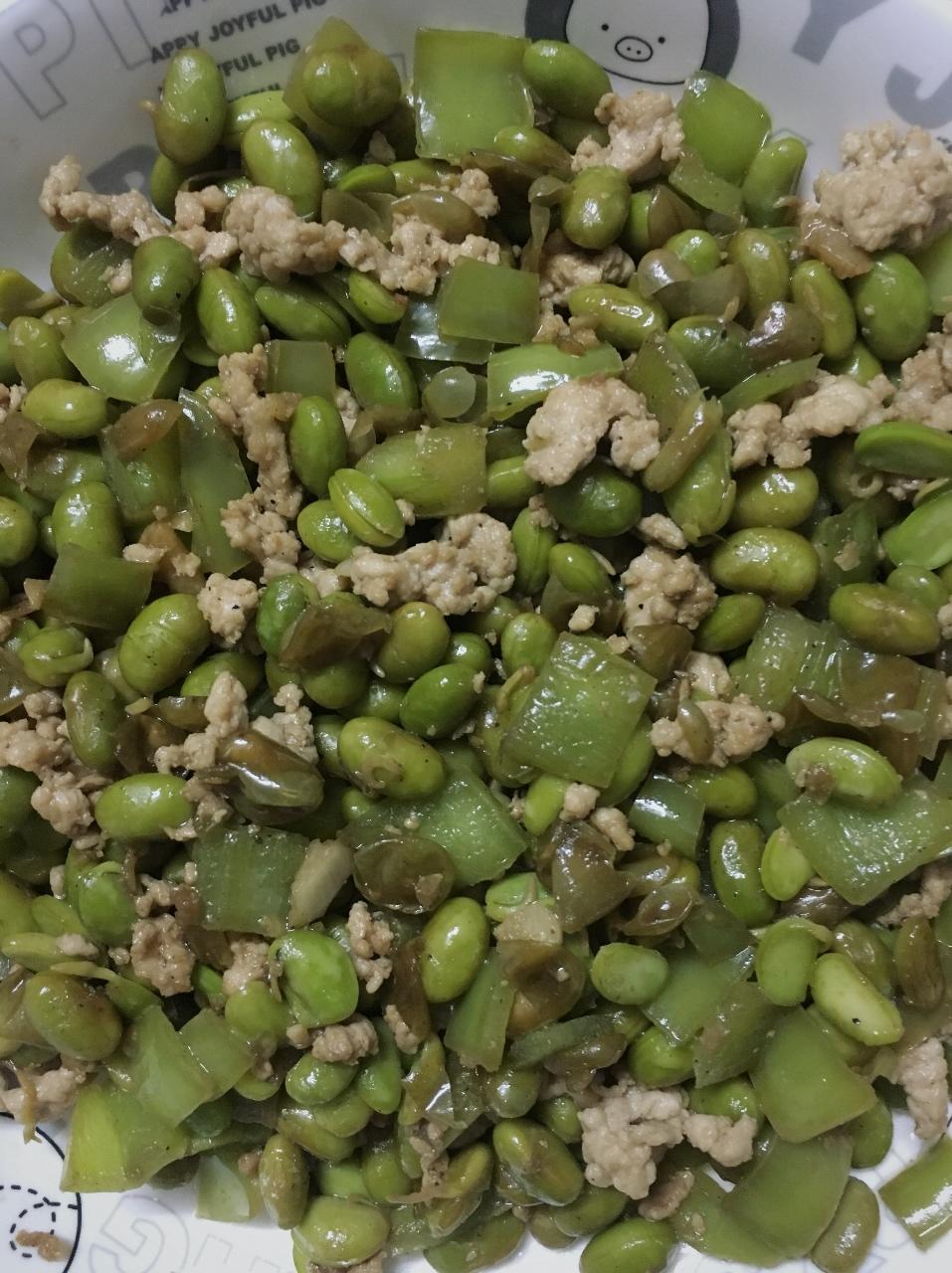 毛豆炒肉