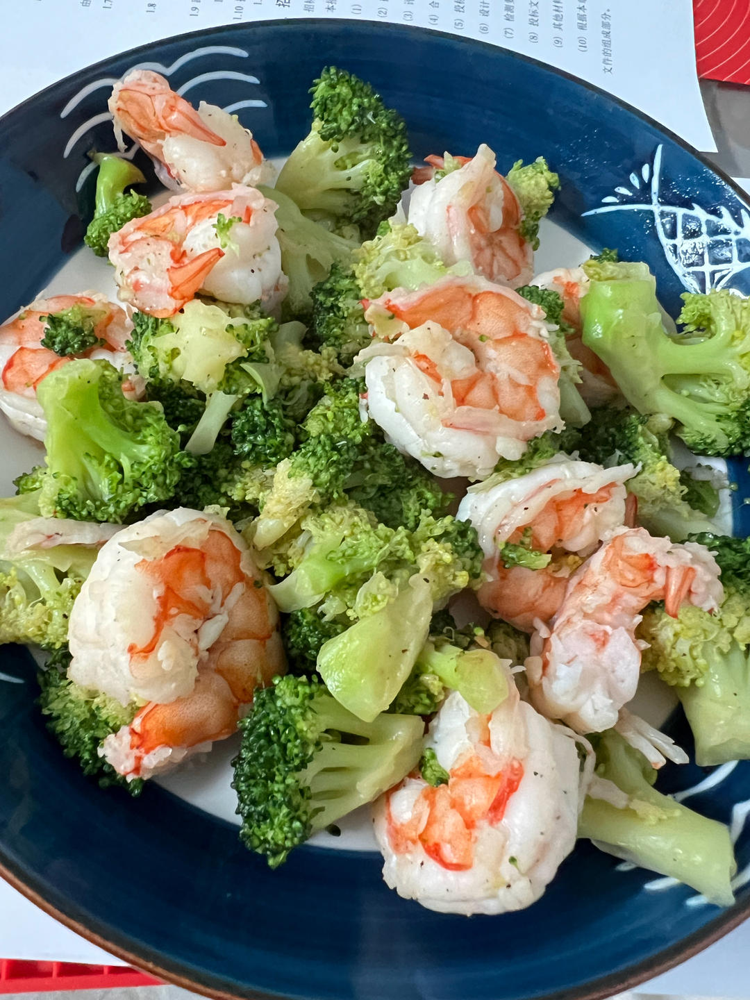 低脂西蓝花炒虾仁