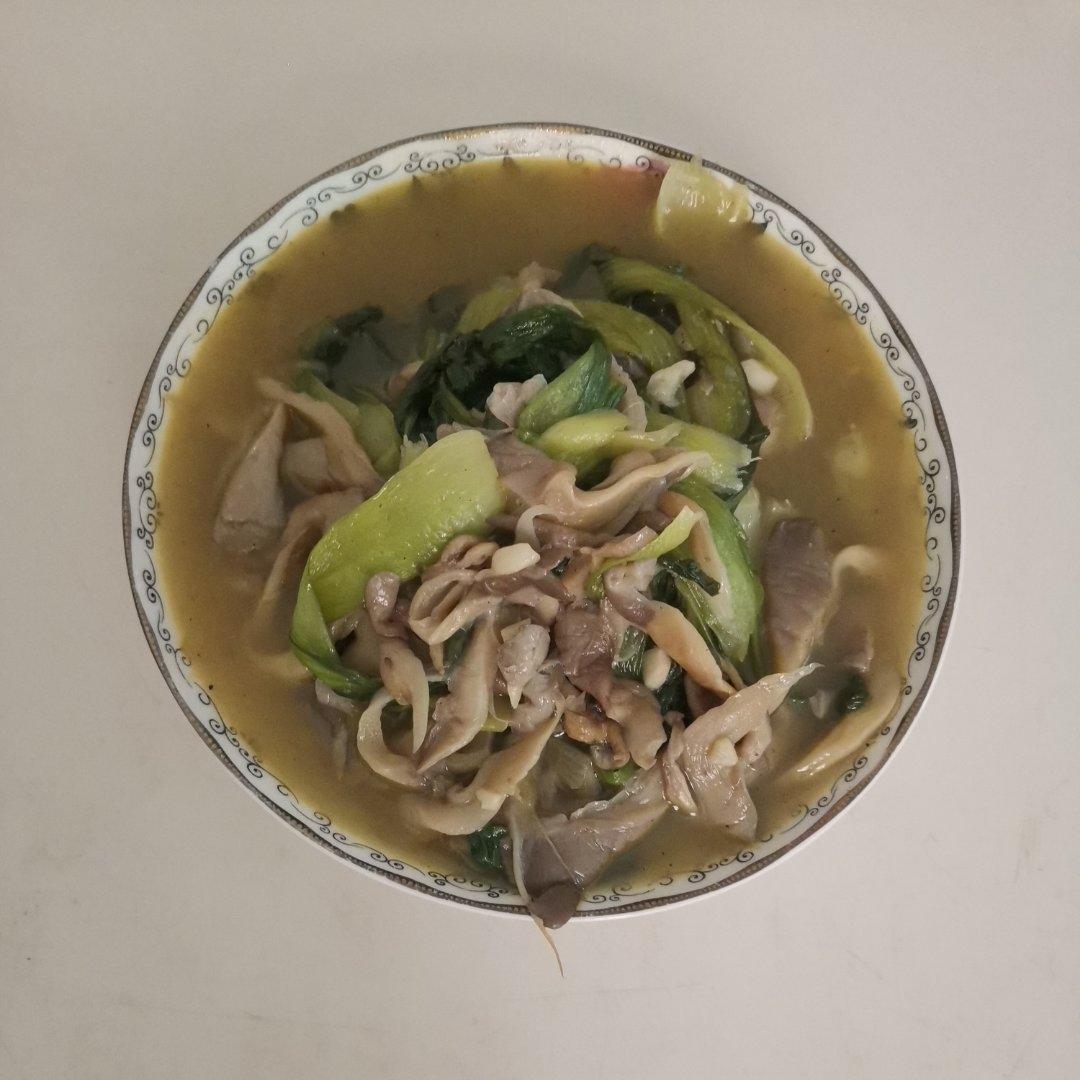 炒蘑菇油菜