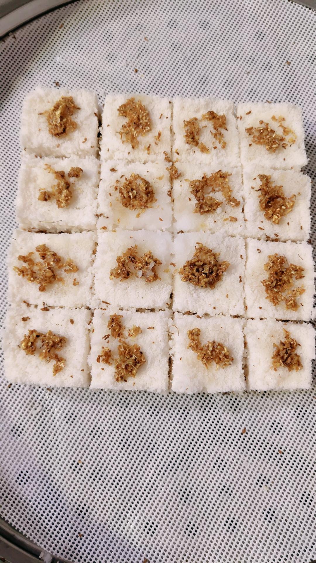 桂花糕，中式小点心，糯米糕，劣狐狐