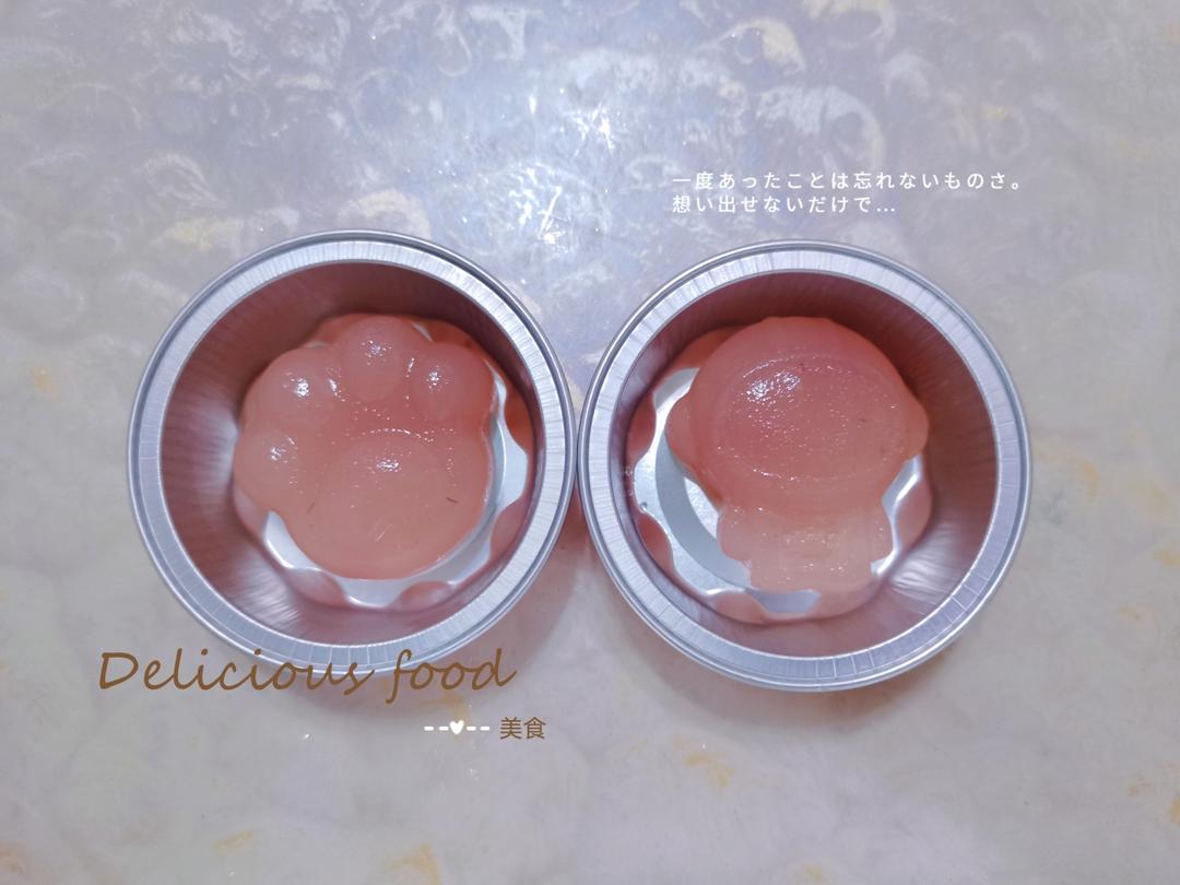 晶莹剔透的水果钵仔糕