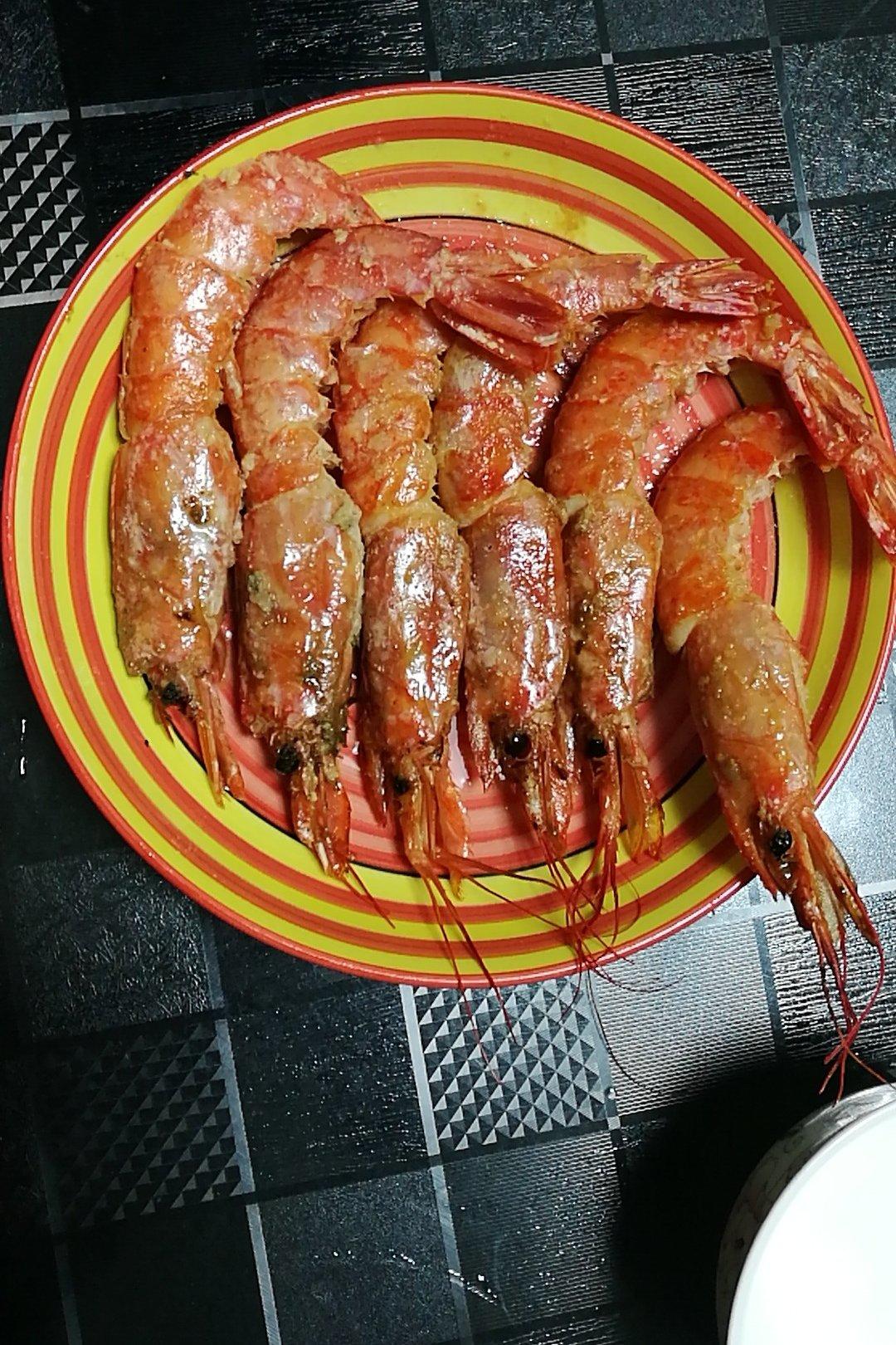 盐煎阿根廷红虾——最朴素的做法