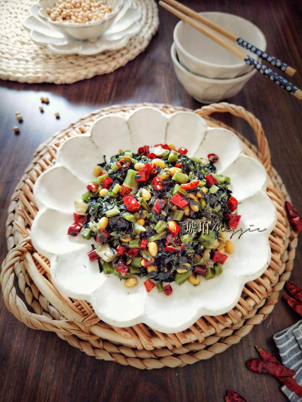 ㊙️家常菜‼️雪里蕻炒黄豆‼️佐粥小菜