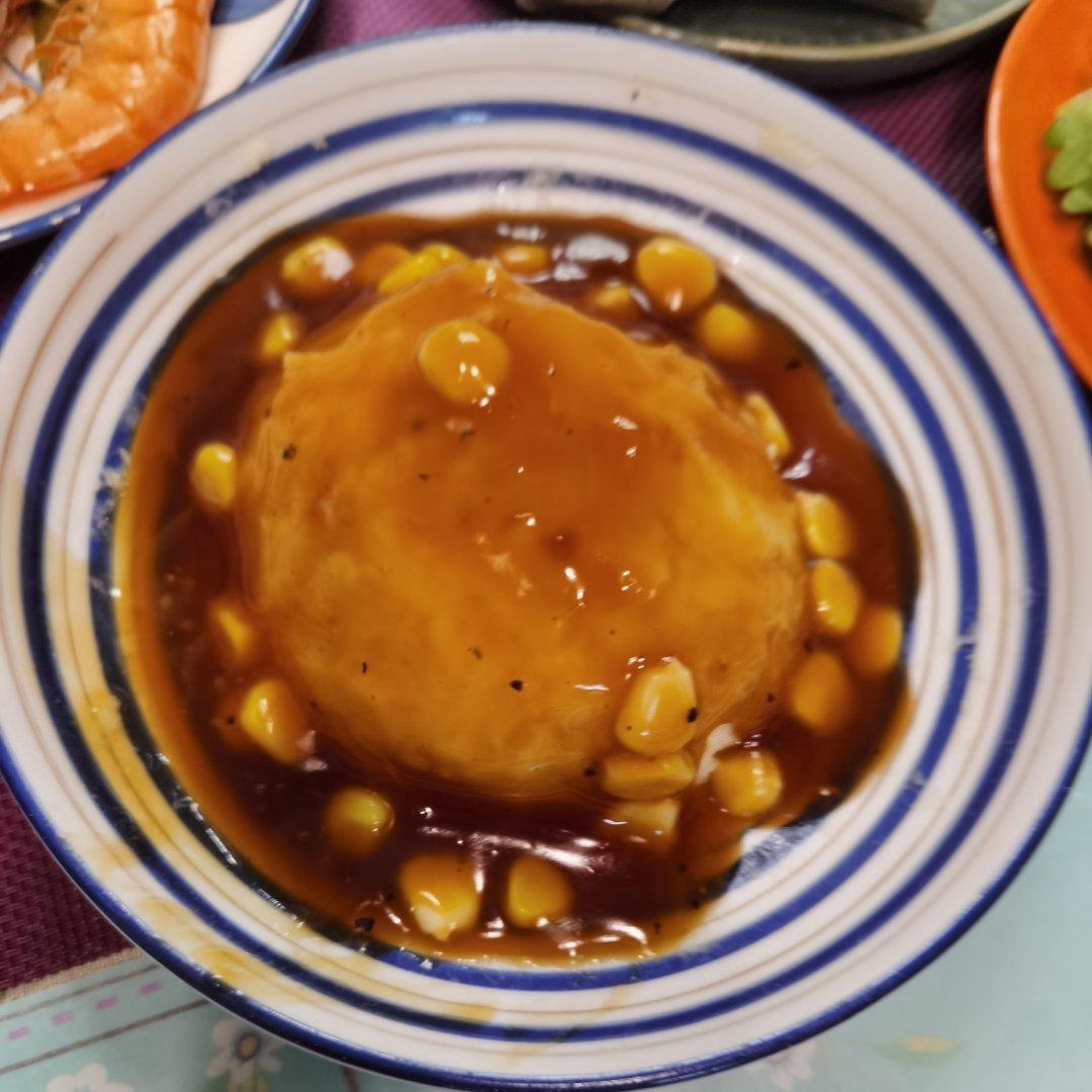 豌豆浇汁奶香土豆泥