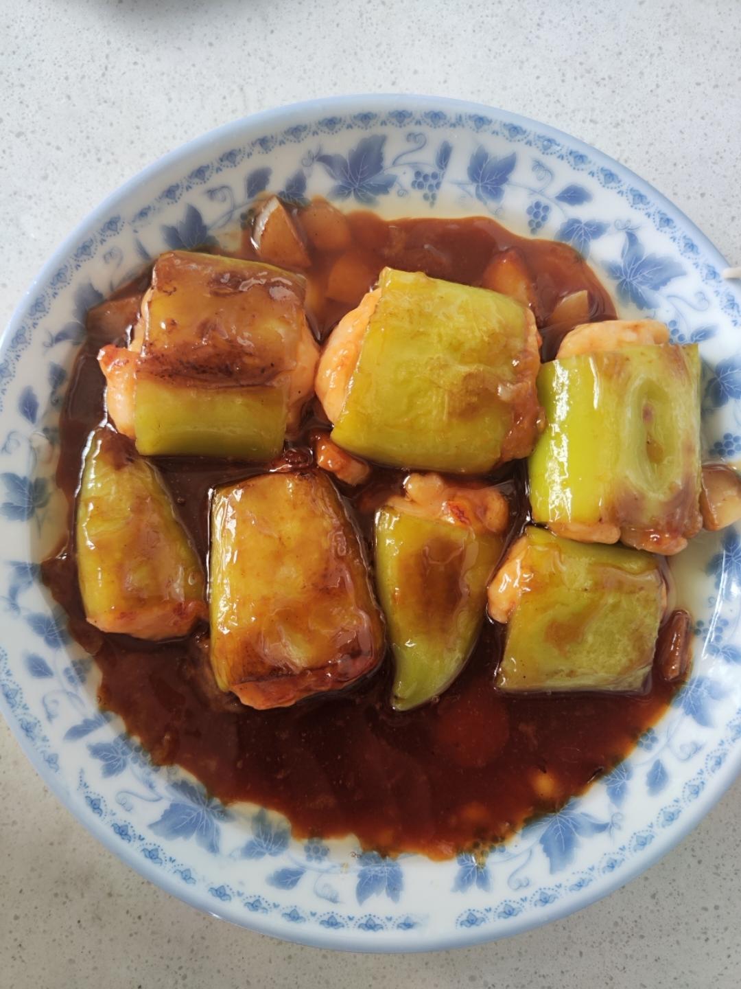 超下饭的青椒酿虾滑