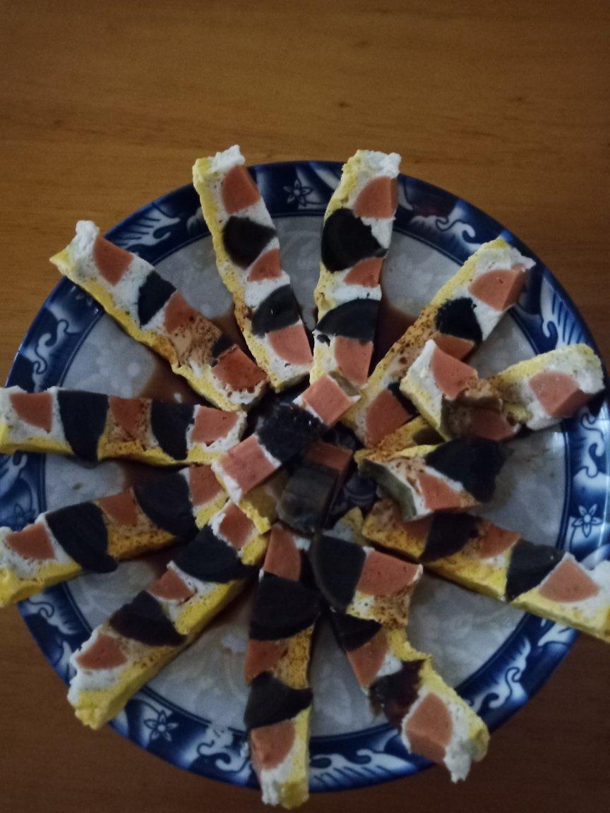 香艳三色蒸蛋