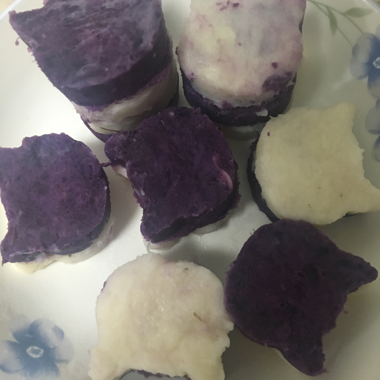 桂花山药紫薯糕