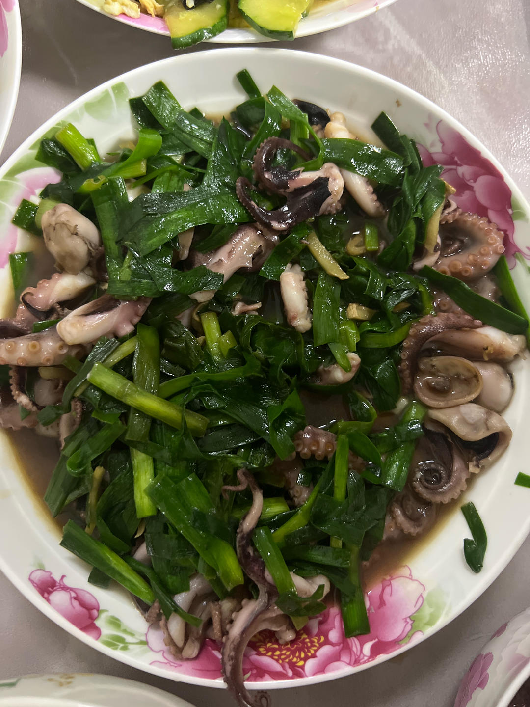 清炒八爪鱼（韭菜）