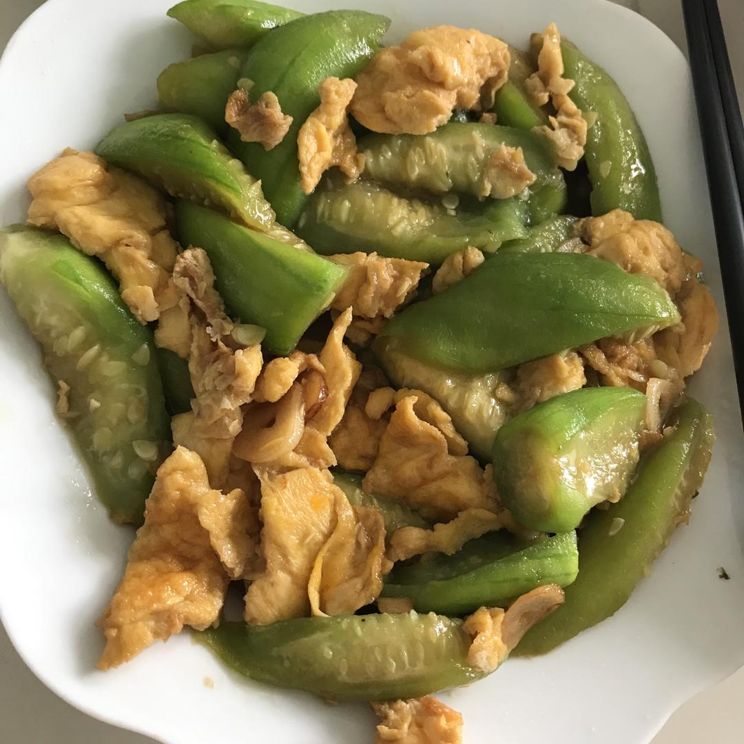 蚝油丝瓜炒蛋