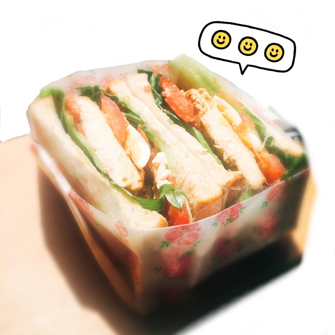 低脂鸡胸肉三明治