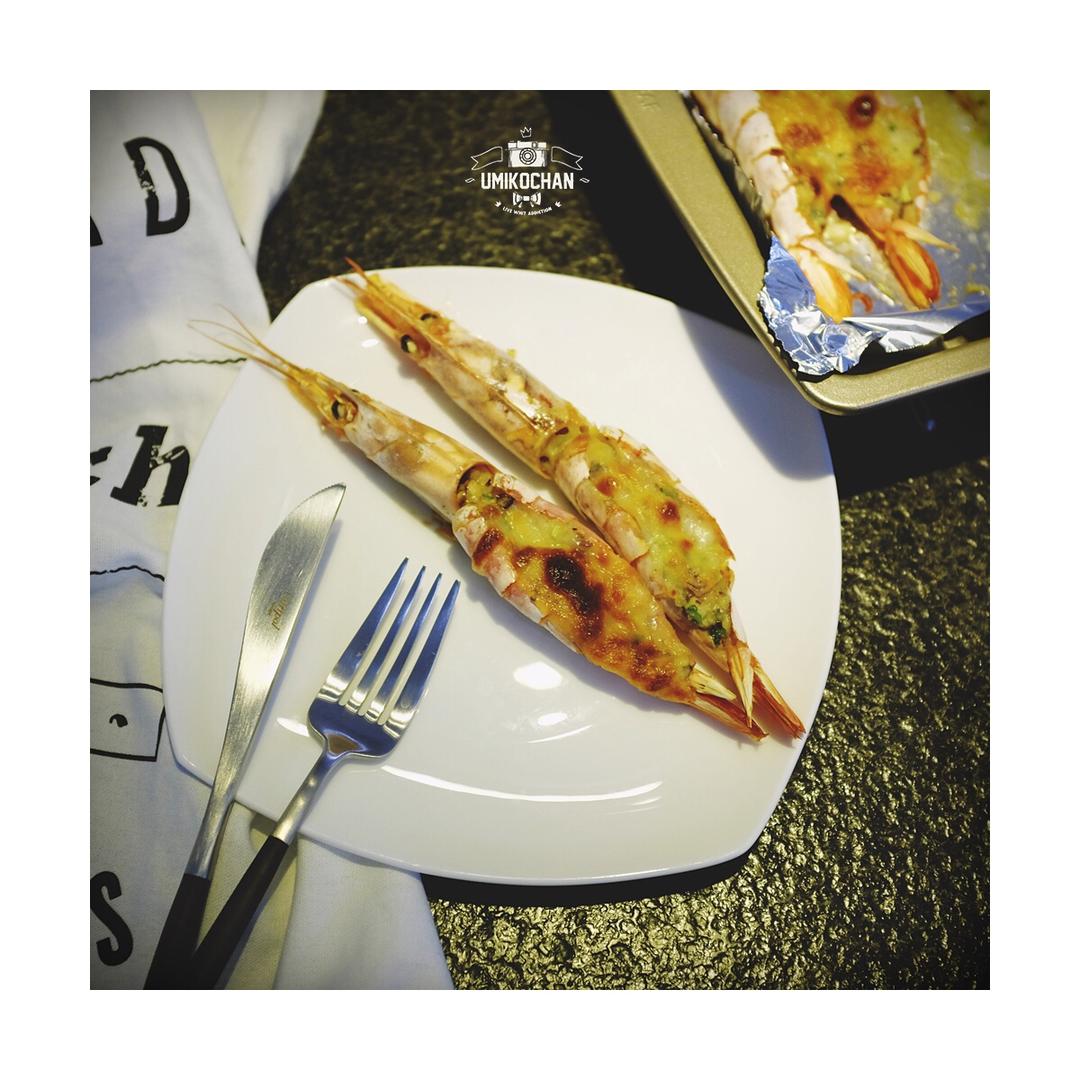 奶酪焗阿根廷红虾