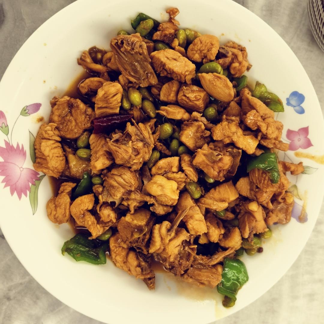 毛豆烧鸡