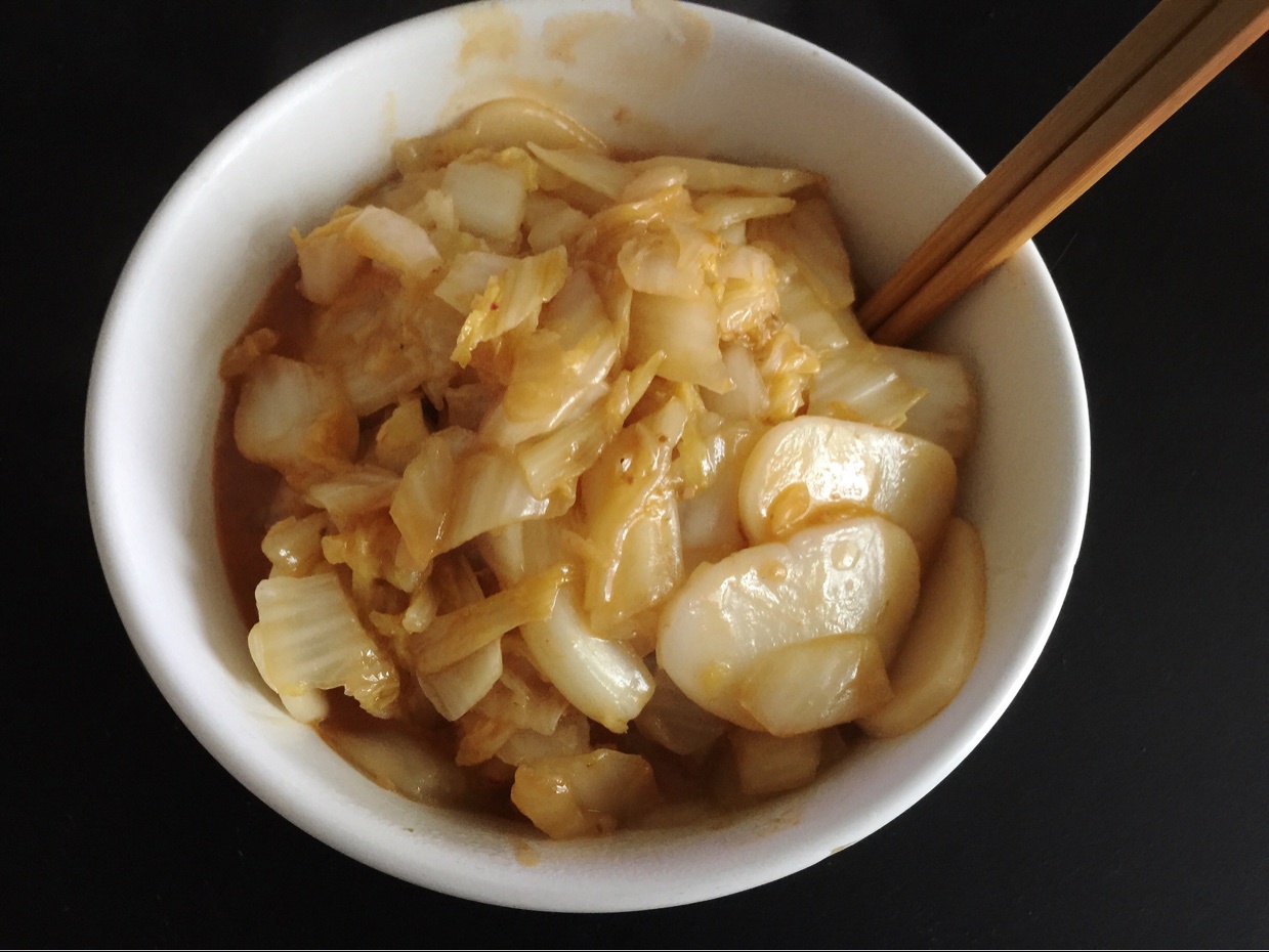 白菜肉丝年糕鸡汤
