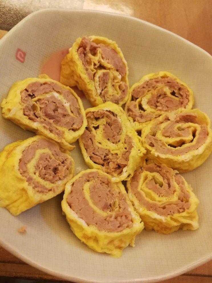 老爸的手艺---蒸肉蛋卷