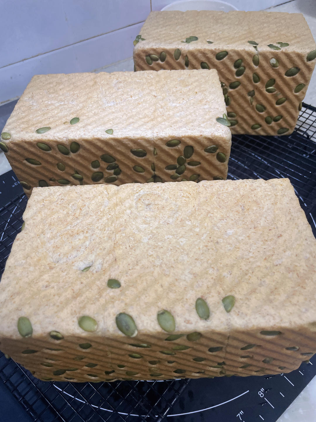 全麦拉丝吐司                              一次发酵就成功