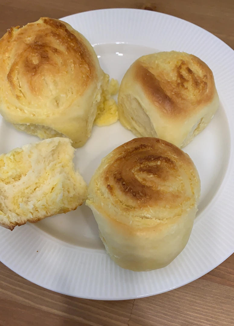 椰蓉淡奶油面包(一次发酵)附椰蓉馅做法