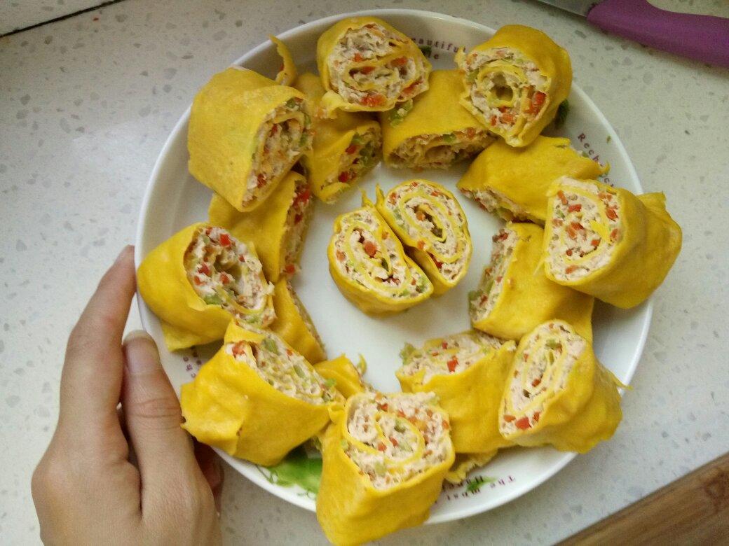 鸡蛋肉卷