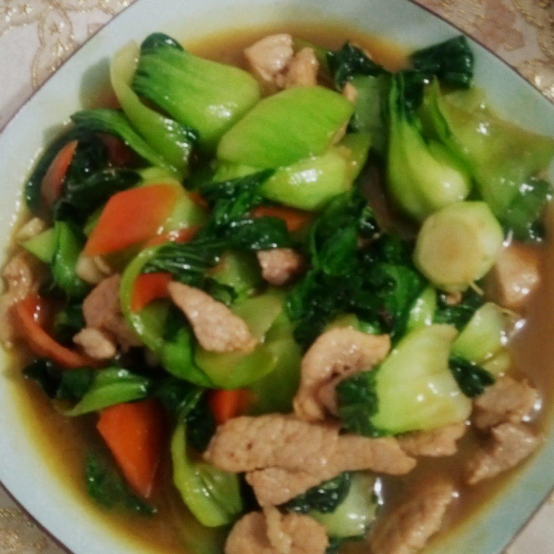 油菜炒肉