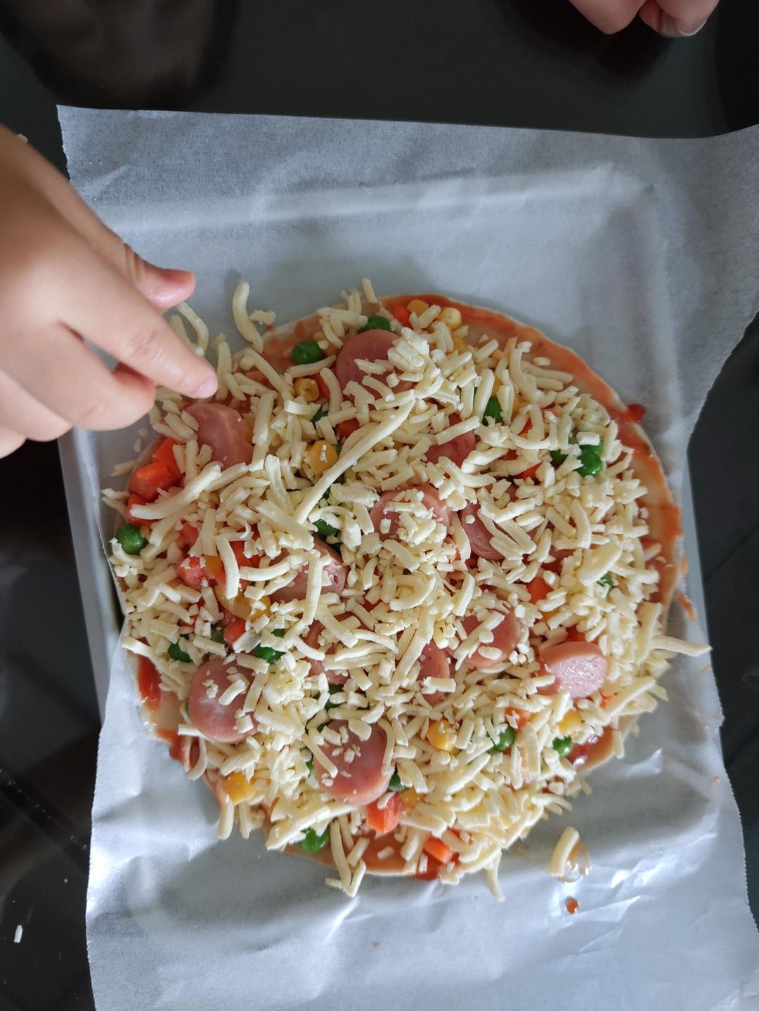 在家做披萨🍕做法超简单，保证你一学就会🙊🙊