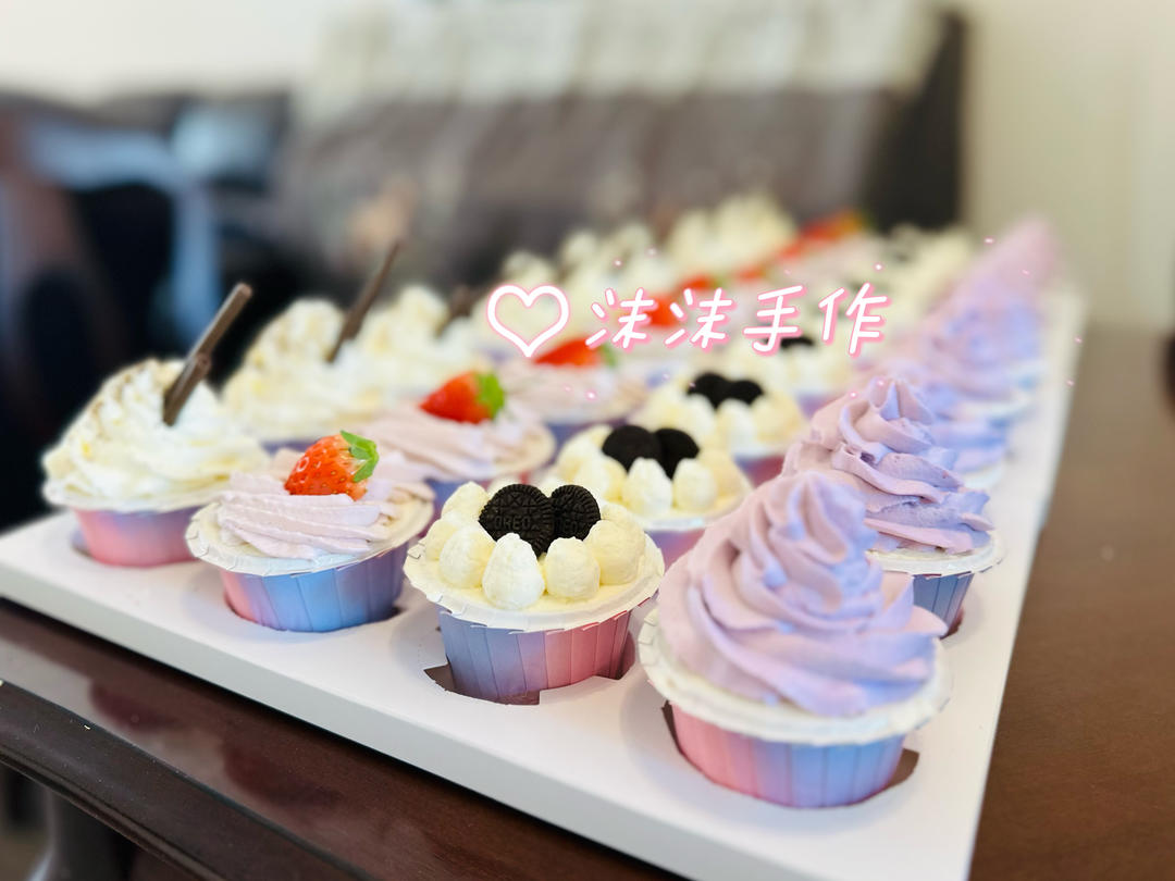 纸杯蛋糕 8寸戚风蛋糕的量