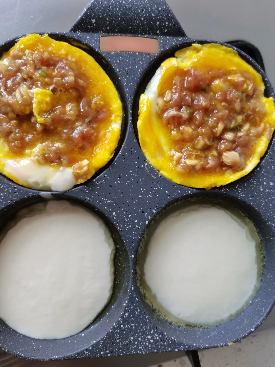 早餐霸王~沉甸甸鸡蛋汉堡