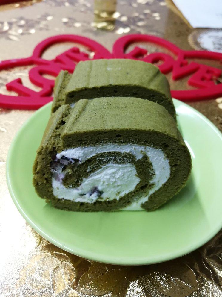 抹茶蜜豆蛋糕卷