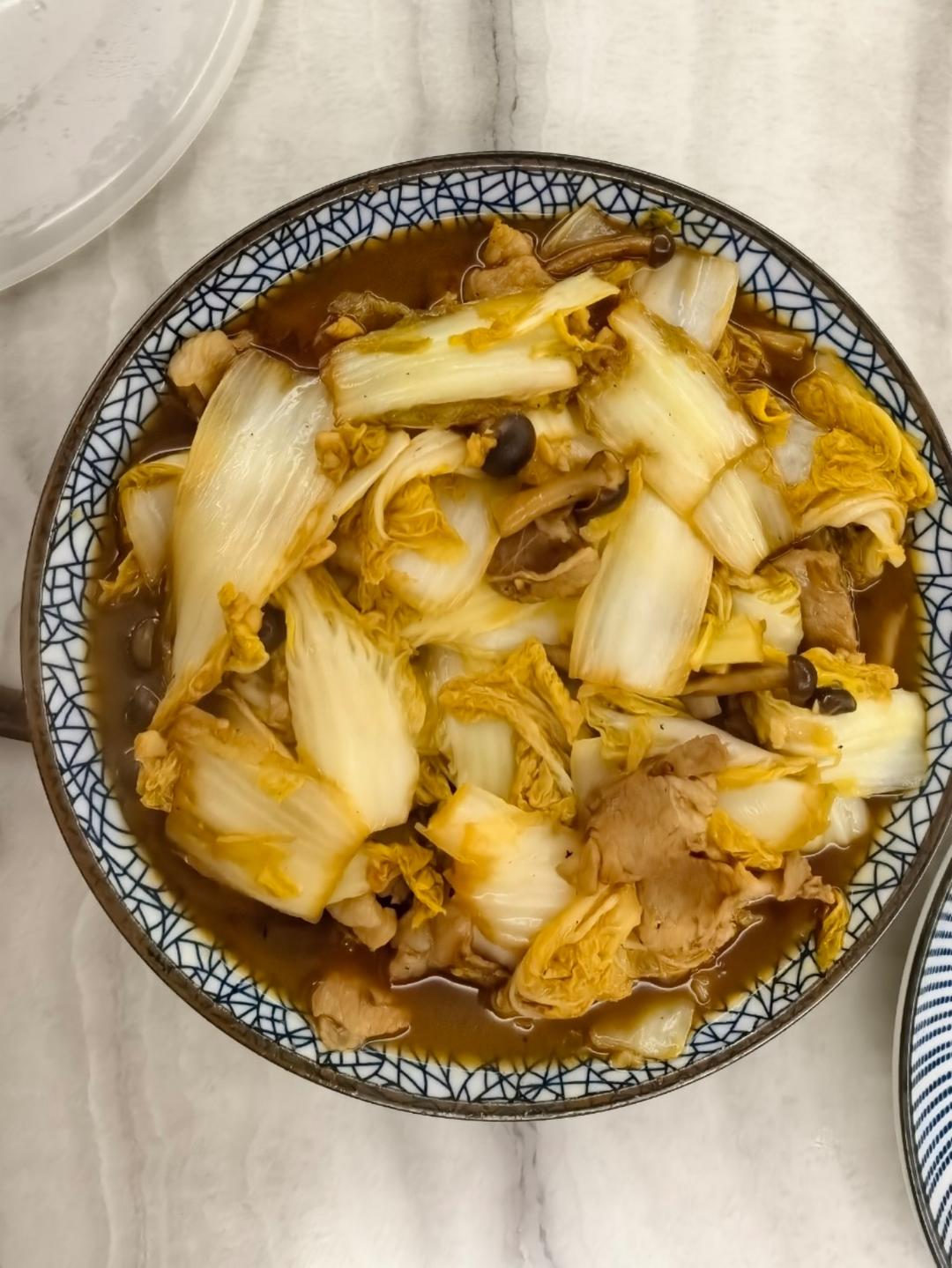 娃娃菜炒五花肉(三人份)