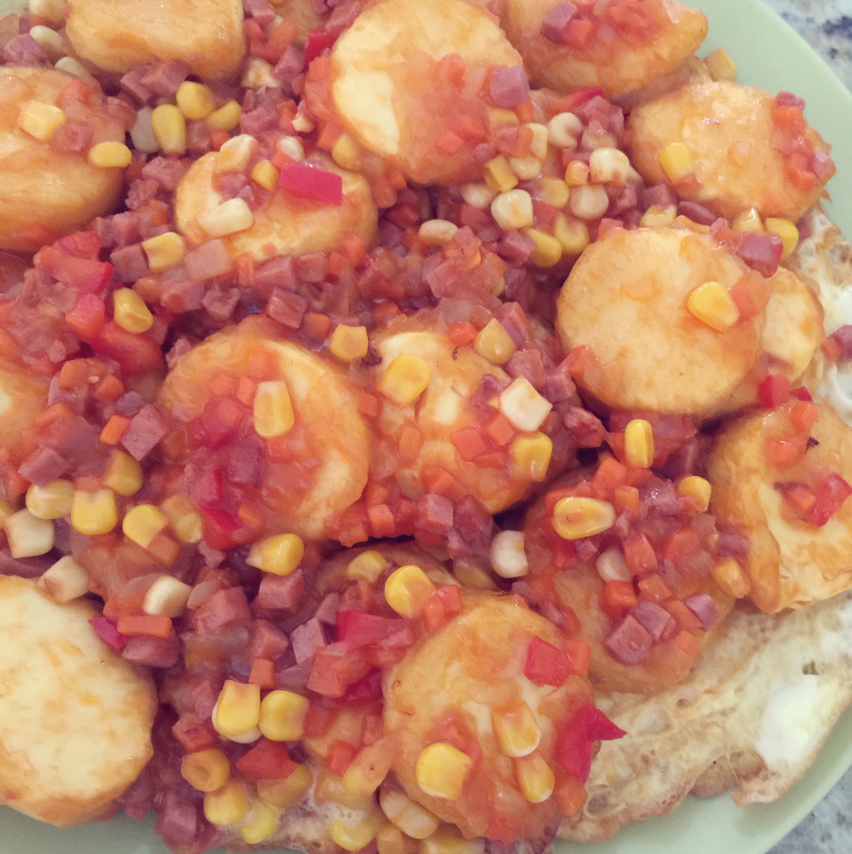 铁板日本豆腐——滋滋响的美味