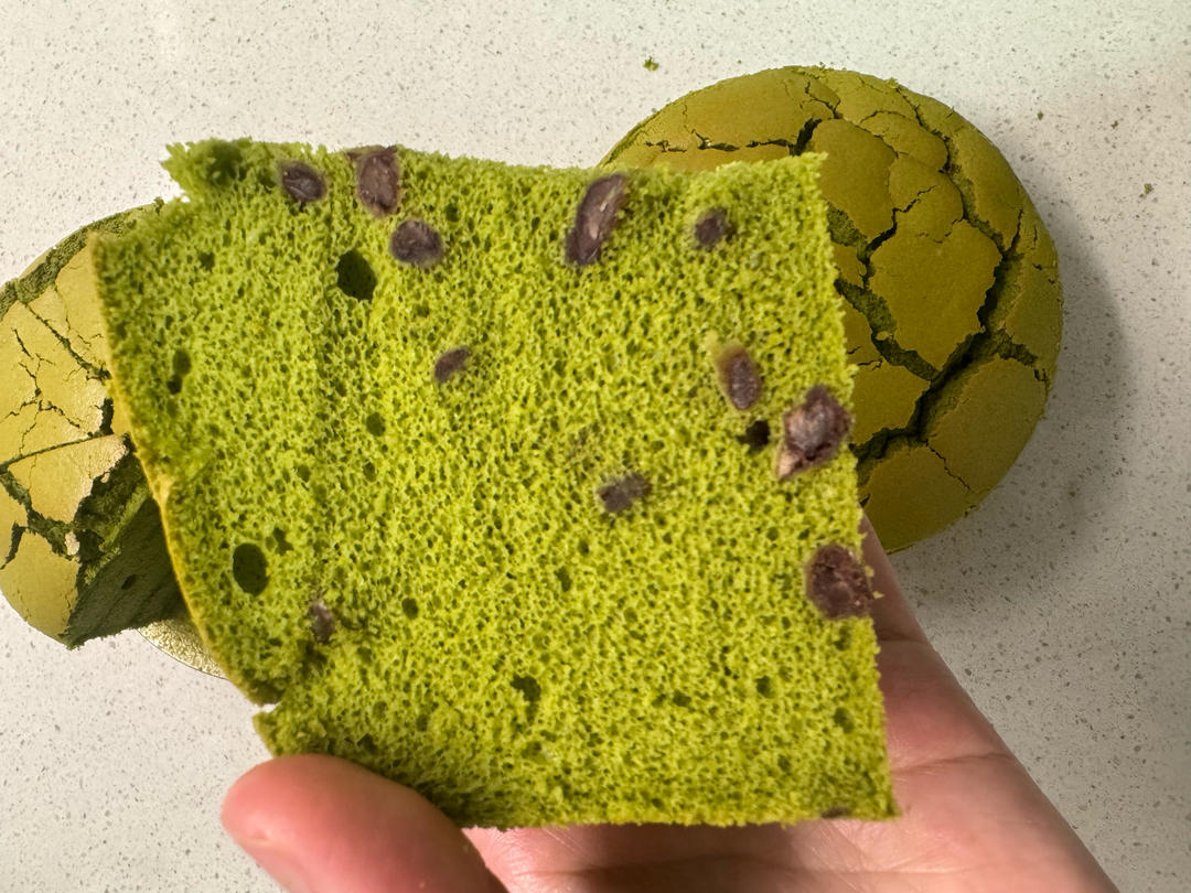 细腻绵软抹茶红豆戚风【附蜜红豆分布均匀小技巧】