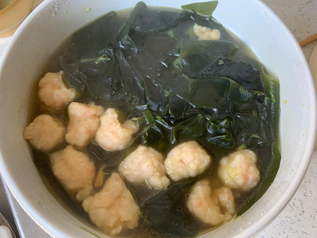 紫菜虾滑蛋汤（虾丸汤）（婴儿10+）