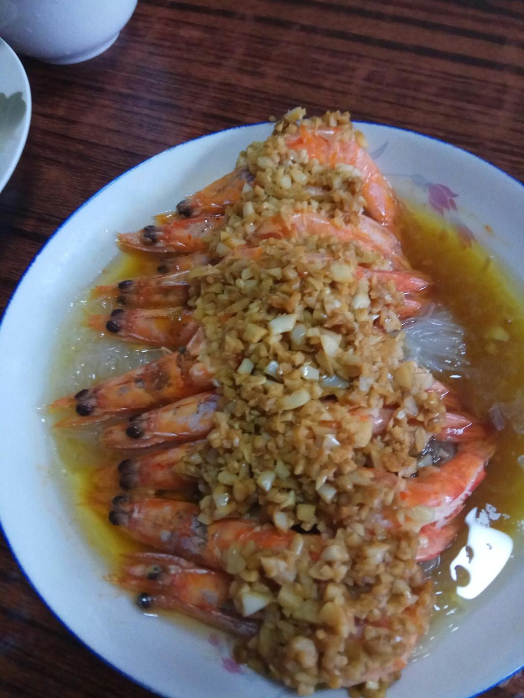 蒜蓉蒸虾
