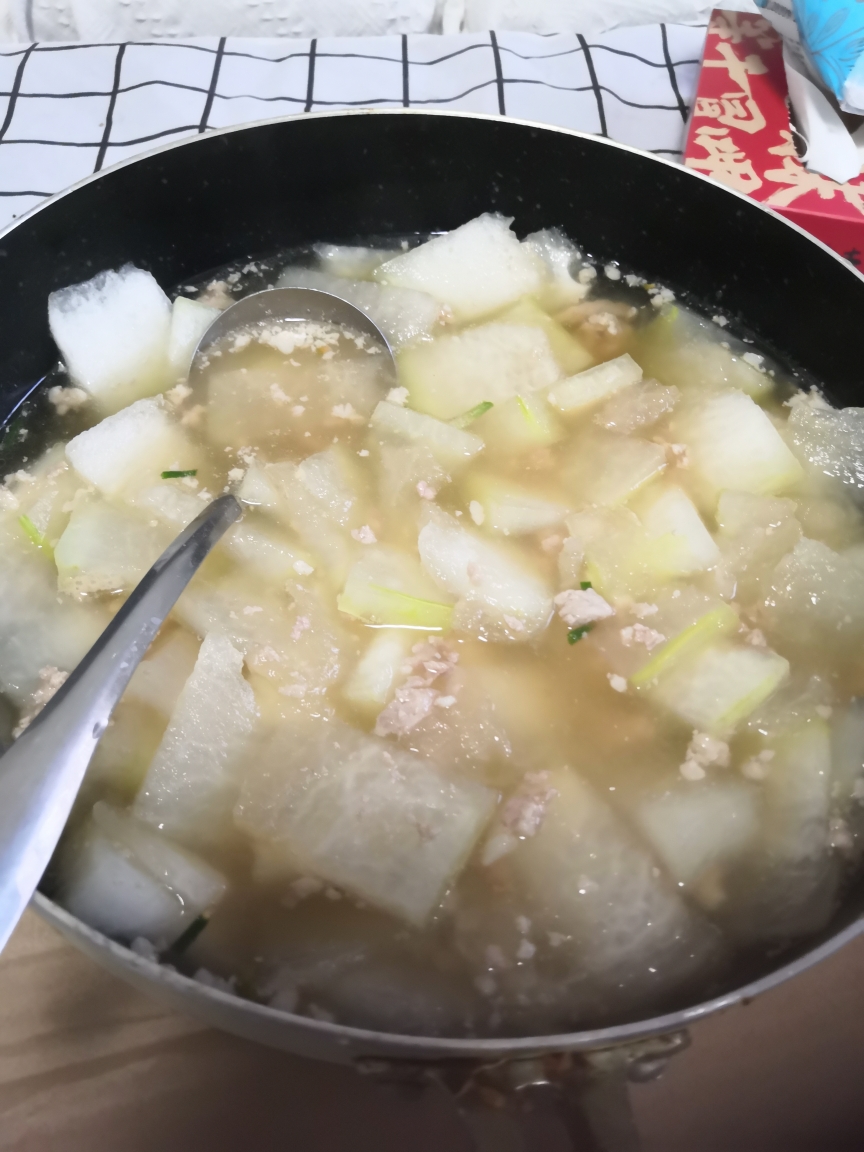 减肥菜谱汤水（冬瓜肉沫汤）的做法