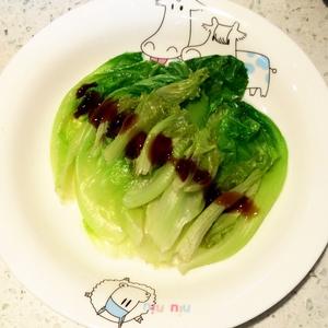 蚝油生菜（瘦身苦逼极致简约版）的做法 步骤4